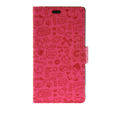 

MOONCASE Cute Little Witch Leather Side Flip Wallet Card Holder Stand Pouch Case Cover for Sony Xperia Z3 Hot pink
