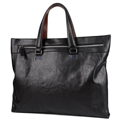 

Goldlion new mens handbag mens handbag business briefcase mens thin section bag MB6381015-1191 black