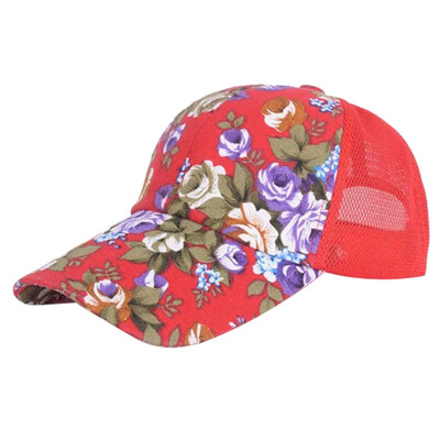 

Мода женщин Цветочный цветок Snapback Хип-хоп Hat Регулируемая Бейсболка