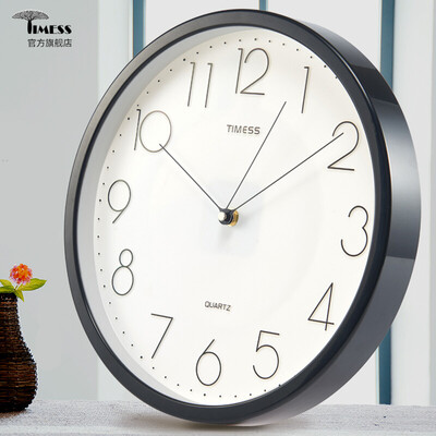 

Timess wall clock living room creative mute modern minimalist quartz clock 9 inch 8958-8 gray