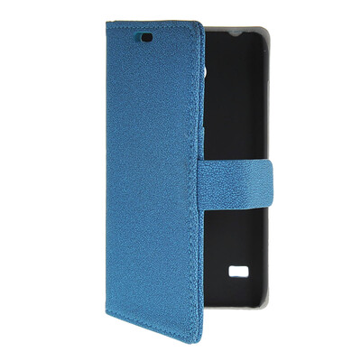 

MOONCASE Slim Leather Side Flip Wallet Card Slot Pouch with Kickstand Shell Back Case Cover for Huawei Ascend Y550 Blue