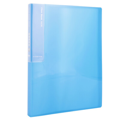 

Deli 5013 color semi-lens surface through the inside pages A4 brochure document book file bag -20 pages dark blue