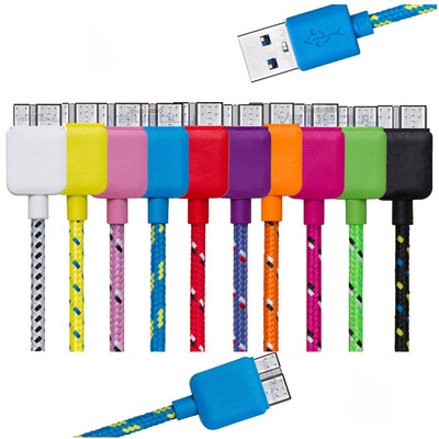 

3Ft 6Ft 10Ft Colorful Braided Micro USB 3.0 Data Sync Charger Cable For Samsung Galaxy S5 Note 3