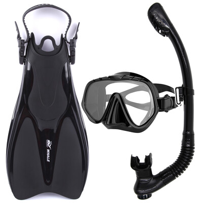 

Whale Diving Sports Equipment Diving Mask snorkel fins set with diving mask diving snorkel&diving flippers FN800 2 color
