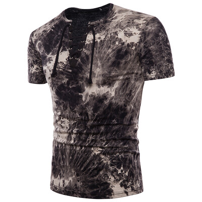 

Summer Mens Casual Printed T Shirt Round Neck Pullover Tops