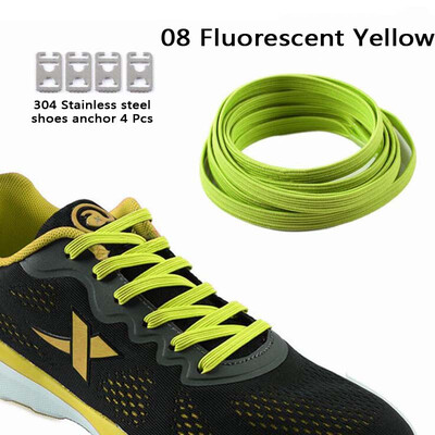 

JUP 1 пара Lazy Not Tie Shoelaces Металлическая мода Простая удобная кружевная пряжка Эластичный полиэстер Резиновые шнурки Плоски