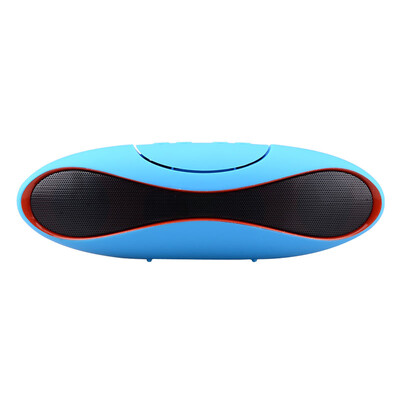 

Portable & Creative Big Rugby Shaped Wireless Bluetooth Hands-free Subwoofer Speaker - Blue