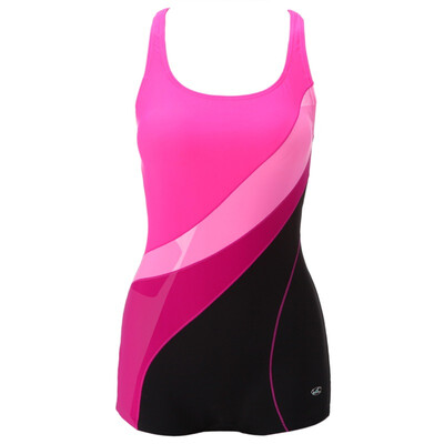 

British Fashion YINGFA female models fashion dynamic leisure Siamese angle swimsuit Y1525 -2 pink L