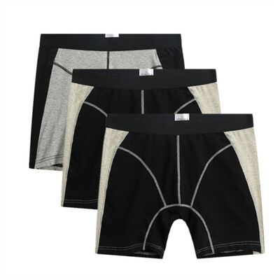 

2018 Cuecas Calzoncillos 3pcslot Mens Boxer Underwear Pants Cotton Men Shorts Loose Calecon Pour Homme Mens Boxers Long Leg