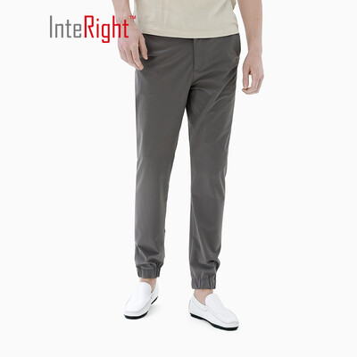 

INTERIGHT casual pants mens high stretch beam casual pants dark gray 34