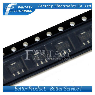 

100PCS 78L12 SOT 89 SMD 12V three-terminal regulator new and original free shipping
