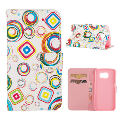 

MOONCASE Case for Samsung Galaxy S6 Flip PU Leather Fold Wallet Card Slot Kickstand Back Case Cover [Pattern series] /a13
