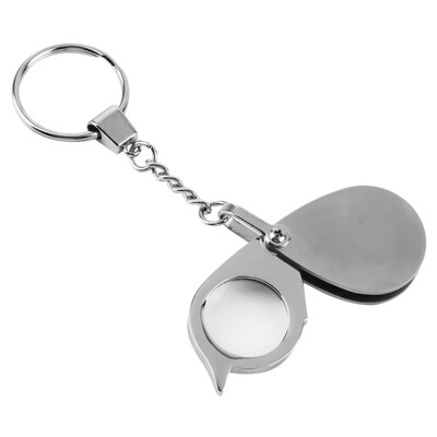 

8X Folding Pocket Magnifier Eye Loupe Magnifying Glass Lens With Keychain