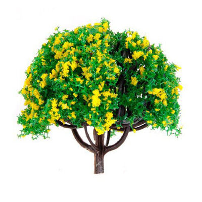 

10pcs модель подготовки макета сад пейзажи варгейм ландшафт желтые цветы и зеленые листья