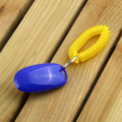 

Dog Pet Click Clicker Training Obedience Agility Trainer Aid Wrist Strap