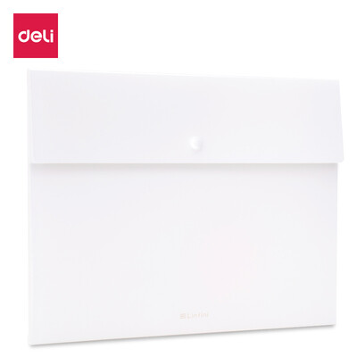 

Deli deli music A4 snap file information bag 1 file bag 3 file sets Student test paper storage bag layer cloud white 72420