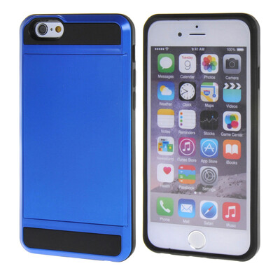 

MOONCASE ЧЕХОЛ ДЛЯ iPhone 6 / 6S (4.7") Soft Silicone Gel TPU Skin With Card Holder Protective Dark Blue