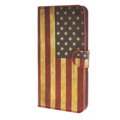 

MOONCASE U. American Flag Leather Side Flip Wallet Card Slot Stand Pouch Case Cover for Microsoft Lumia 640 XL / a06