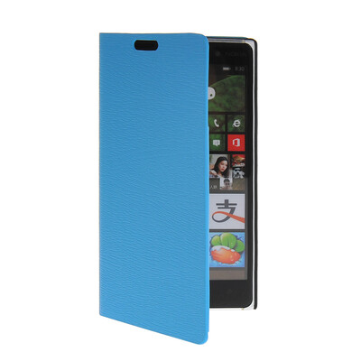 

MOONCASE Slim Leather Side Flip Wallet Card Slot Pouch Stand Shell Back ЧЕХОЛ ДЛЯ Nokia Lumia 830 Blue