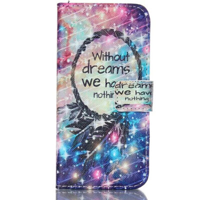 

MITI Painting Style Girl Love Elephants Flower Card Wallet Leather Case For iPhone 6 4.7inch Flip Cover With Card Stand Holder