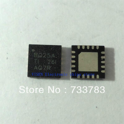 

5pcs/lot TI BQ25A BQ24725A QFN with N channel MOSFET power selector section 1-4 of the lithium ion battery SMBus charging controller