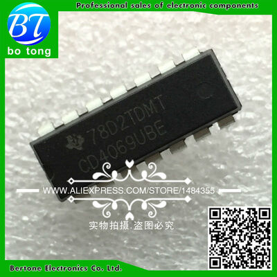 

20pcs free shipping CD4069BE CD4069 DIP-14 Inverters CMOS HEX INVERTER