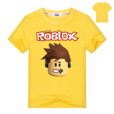 

2018 Летние мальчики с короткими рукавами Футболка для девочек Roblox 100% Хлопчатобумажный костюм Infantis Menino Roupas Kids Car