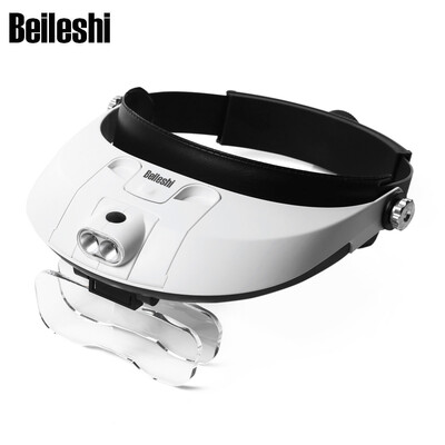 

Beileshi 81001 - G Detachable 2-LED Headband Illuminated Magnifier with 5 Replaceable Lens