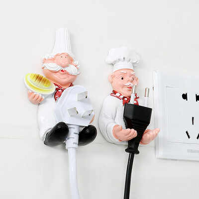 

Yuhuaze electrical plug hook 4 Pack kitchen power cord socket row plug storage no trace hook