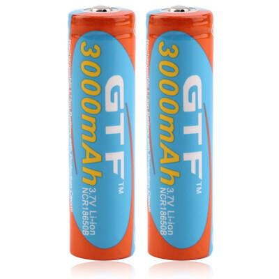 

2pcs 3.7V 18650 3000mAh Li-ion Rechargeable Battery For LED Flashlight Torch