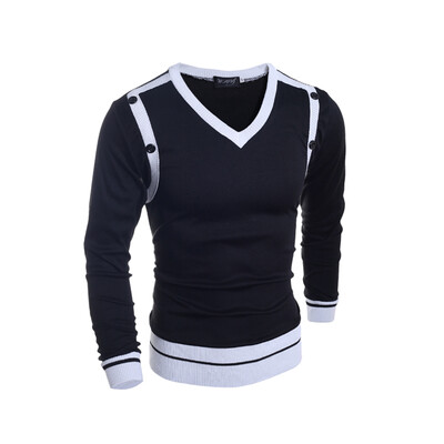 

Zogaa New Mens Knitwear Color Matching V-neck