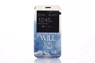 

MITI-Samsung Galaxy S6 Case View Slim Leather Flip Pouch Bracket Back Cover