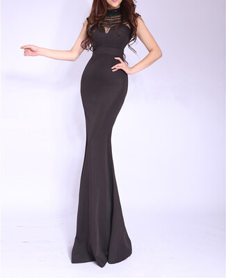 

Collar Beaded Halter Slim Annual Banquet Dress Dress Nightclub Dress
