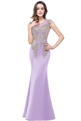 

Womens Rhinestone Applique Sheer Maxi Long Evening Prom Party Dress