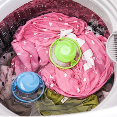 

Merlot new floating bag washing machine hair filter mesh bag filter hair removal machine laundry ball 2 Pack