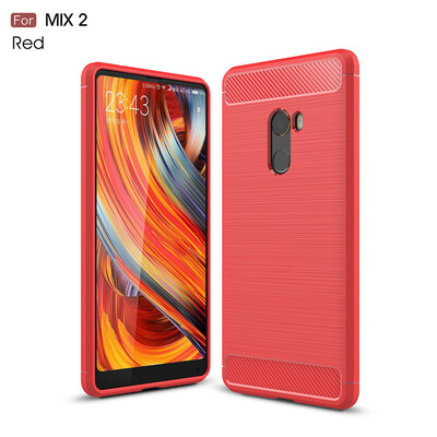 

For Xiaomi MIX2 Carbon Fiber Phone Cases Soft Anti-Knock Cover For Xiaomi MIX2 case