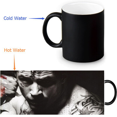 

Tom Hardy 350ml/12oz Heat Reveal Mug Color Change Coffee Cup Sensitive Morphing Mugs Magic Mug Milk Tea Cups