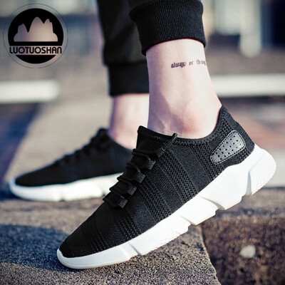 

Mens fashion Super light breathable Shock absorption Leisure sports shoes Running shoes flat loafers Walking shoes