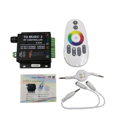 

Music2 Controller Led RGB Music Controller RF Remote Intelligent Sonic Sensitivity Led Backlight Remote