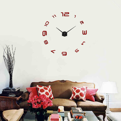 

Wall ClockModern Frameless DIY Wall Clock Large 3D Wall Watch Non Ticking for Living Room Bedroom Kitchen