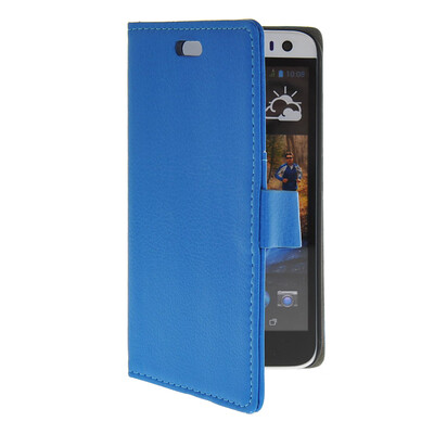 

MOONCASE Slim Leather Flip Wallet Card Pouch with Kickstand Shell Back ЧЕХОЛ ДЛЯ HTC Desire 616 Blue