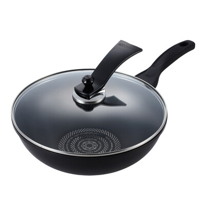 

библиотека [супермаркет] Корейский Jingdong (highcook) 30 см Голубой алмаз антипригарным сковороде бездымного плита серии подходит для приготовления пищи кастрюли и сковороды (B014-Зи)