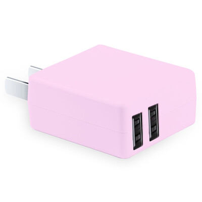 

Snowkids 5V 2A Dual USB Port Universal Travel Charger Charger Pink for iPhone7 7P 6S 6P 65 Samsung Huawei Millet HTC
