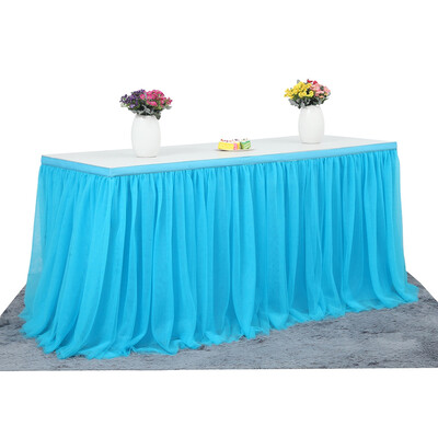 

Tutu Tulle Table Юбка Ткань для вечеринки свадебное домашнее украшение
