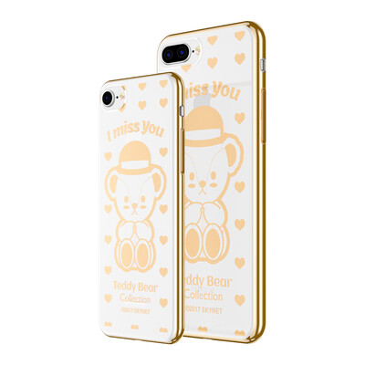 

Teddy Collection Apple 87Plus Mobile Shell iPhone87 Plus Cartoon Cover Plating Transparent Silicone Soft shell Teddy doll