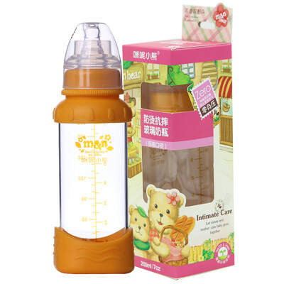 

N BEAR Newborn Anti-scalding Anti-fall Standard Caliber Bottle Baby Glass Bottle 200ml
