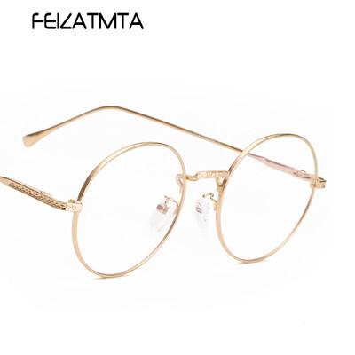 

FEIZATMTA Женская мода Оптические очки Рамки Классические очки Vintage Eyewear Round Frame Глаза миопии для чтения Женские очки