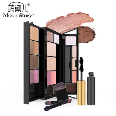 

Meng Story Inspirational Colors Magic Box Makeup Travel Set Full set of makeup disk eyeshadow powder powder blush repair capacity powder eyebrow powder eye shadow tool