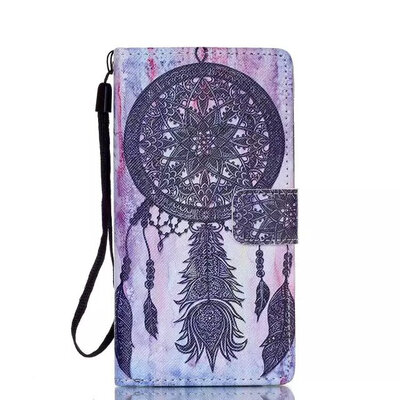 

MITI Cute Cartoon Painted PU Leather Flip Case Cover For Huawei P8 Lite Case Cell Phone Shell Back Cover With Card Holder & Gift