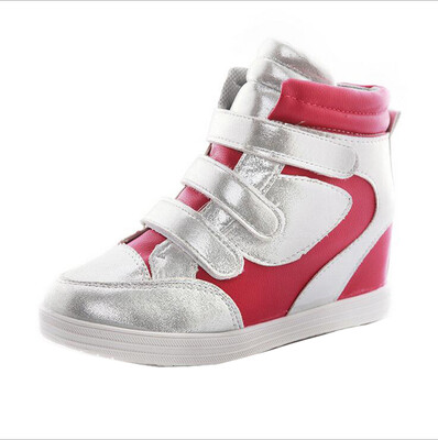 

Women Elevator Velcro Strap High-Top Sneakers Shoes Wedge Hidden Heel Ankle Boot